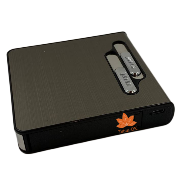 Портсигар HENDA LIGHTER c USB подзарядкой слева