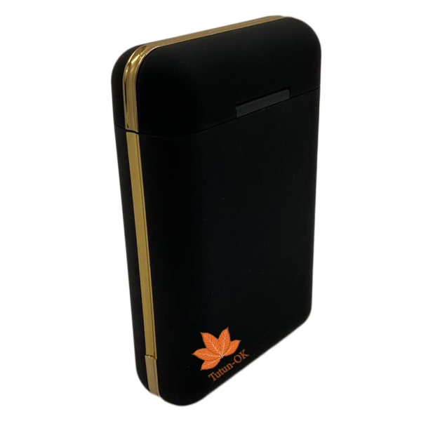 Портсигар Dinghao Electronic cigarette ligter DH-9008 с USB зажигалкой с боку